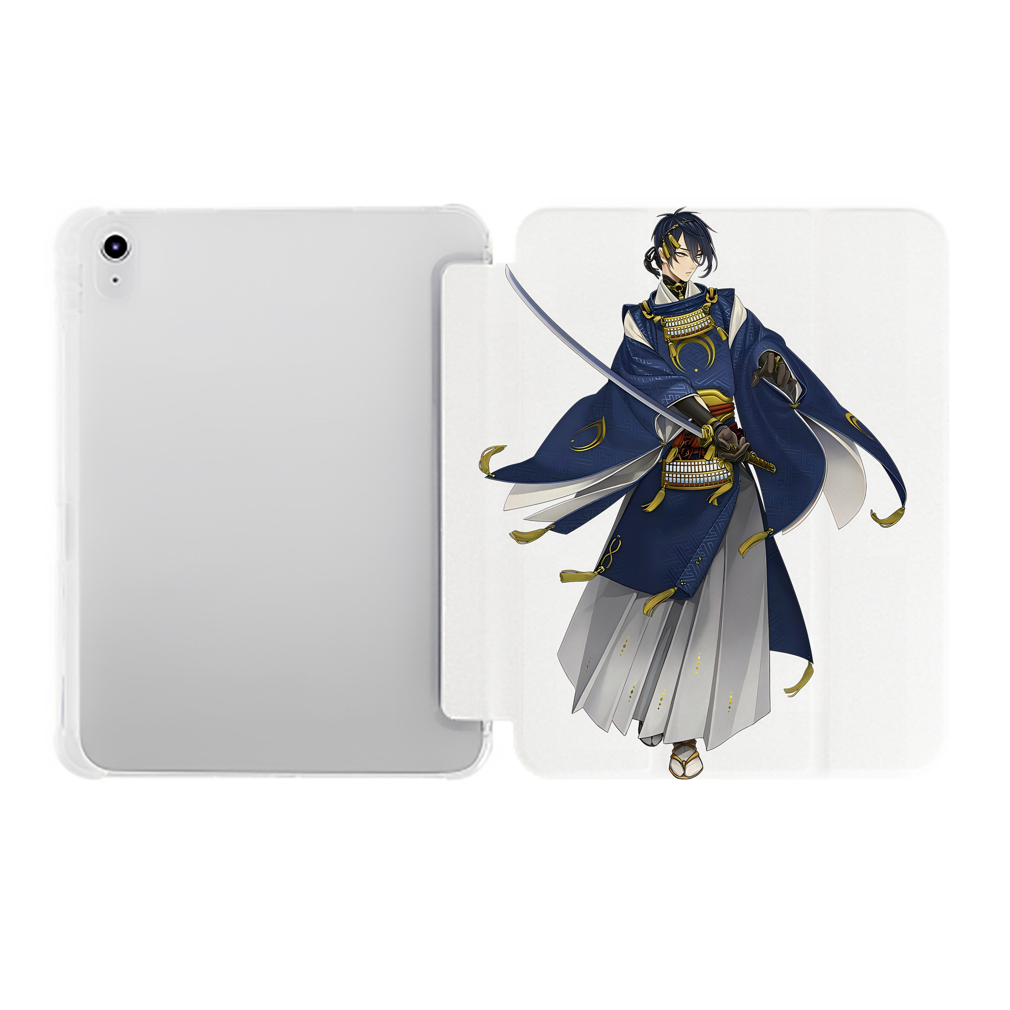 （画像用） 刀剣乱舞 Touken Ranbu IPad ケース ペン収納付き 三つ折りスタンド PUレザー×シリコン 対応機種9.5/10.5/10.9インチ